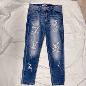 KanCan Distressed Blue Skinny Jeans